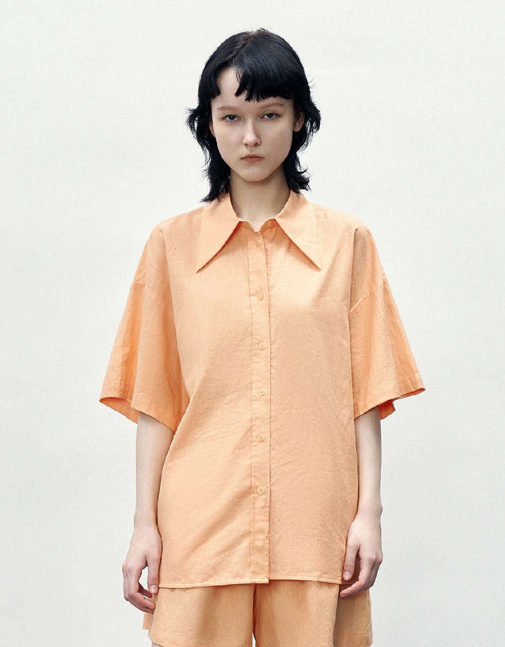 Drop Shoulder Sleeve Straight Shirt