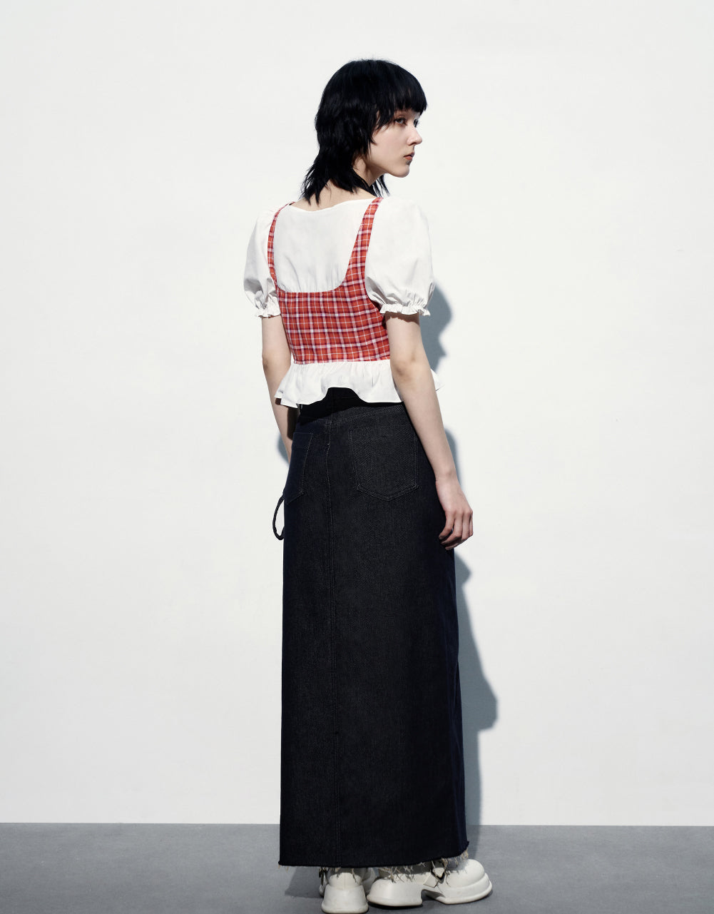 2 In 1 Puff Sleeve Blouse