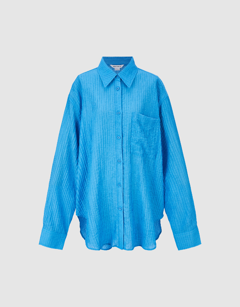 Textured Straight Oversized Shirt