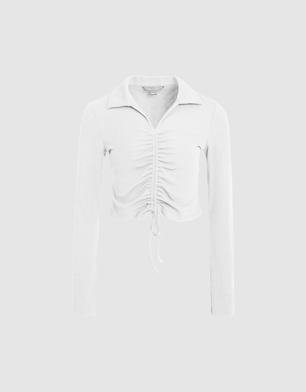 Drawstring Hem V-Neck T-Shirt