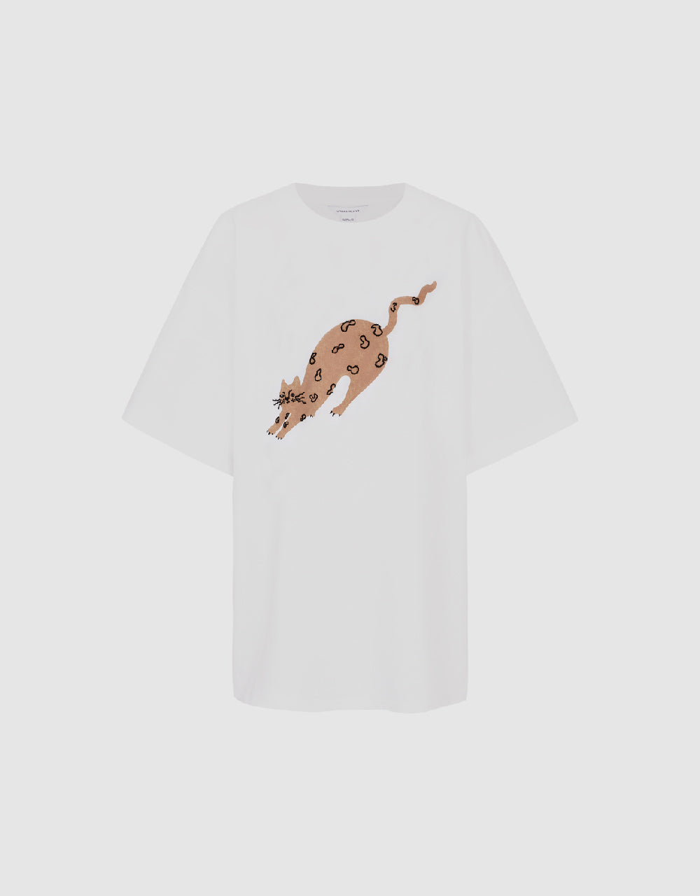 Cat Printed Crew Neck T-Shirt