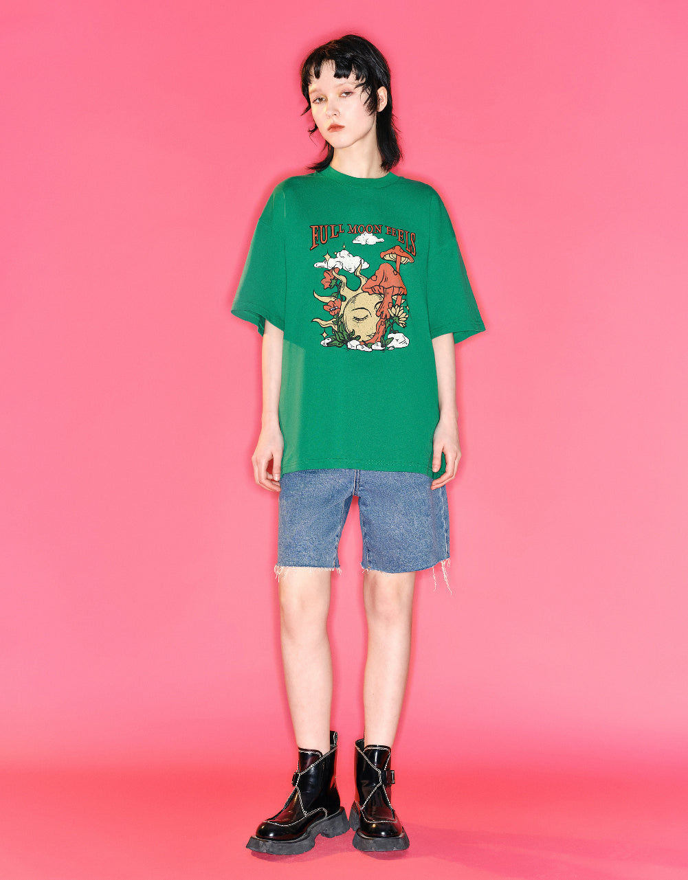Drop Shoulder Sleeve Crew Neck Regular T-Shirts
