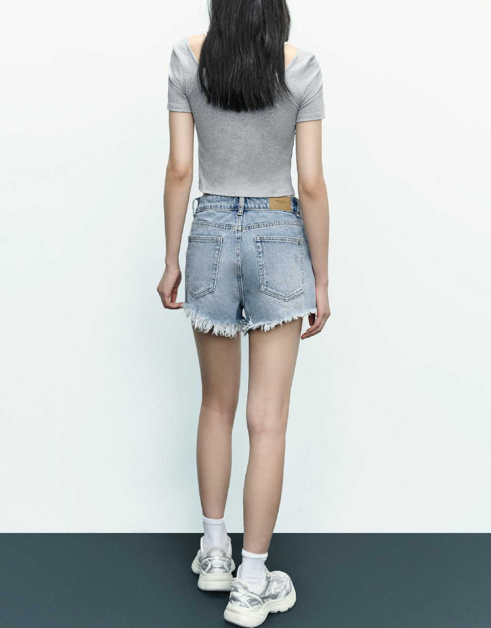 2 In 1 U Neck Skinny T-Shirt