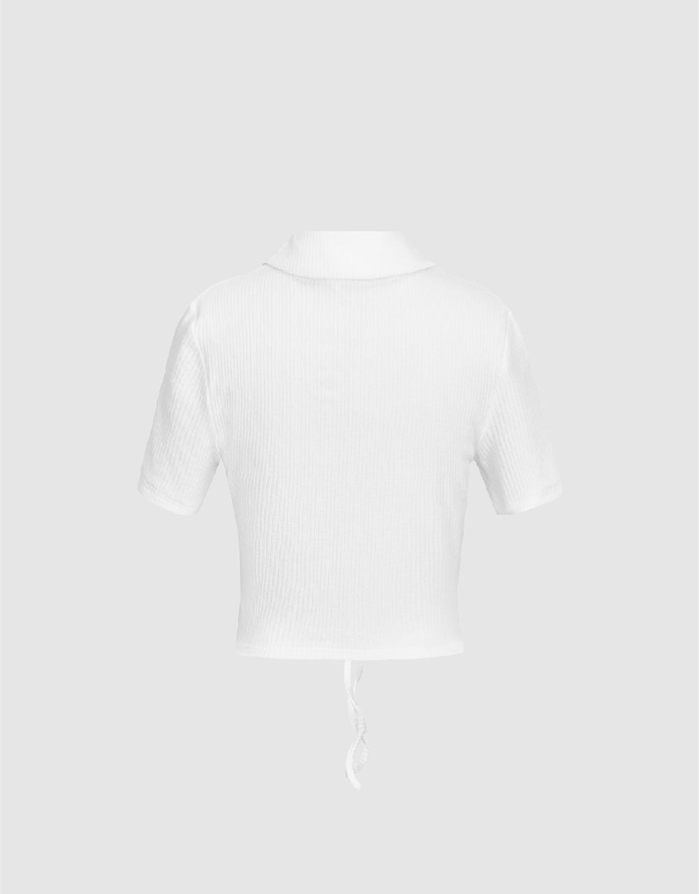 Lace Up Front Knitted T-Shirt