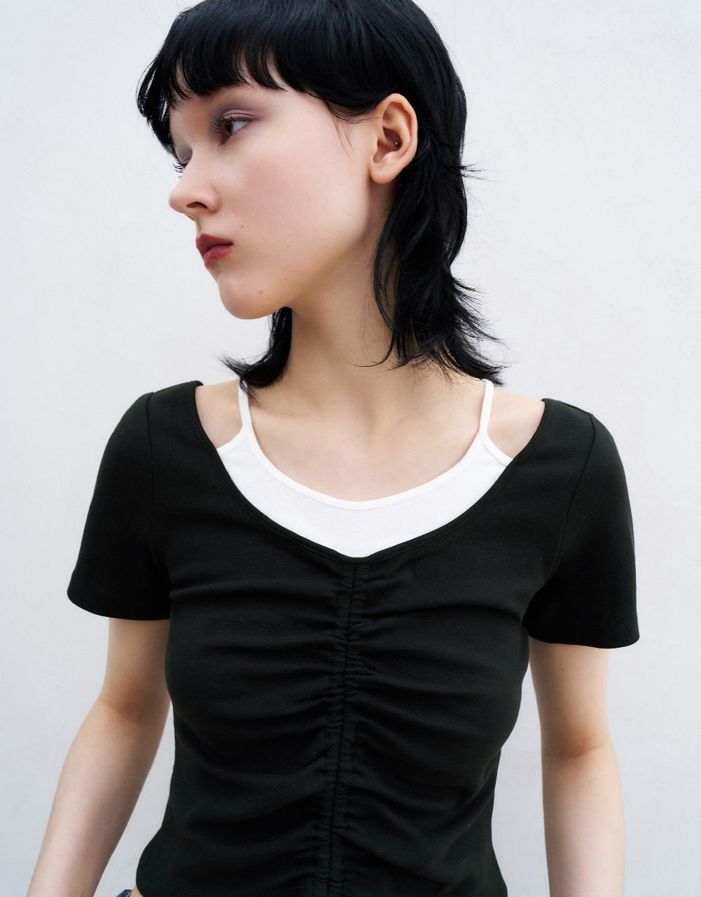 2 In 1 Skinny T-Shirt