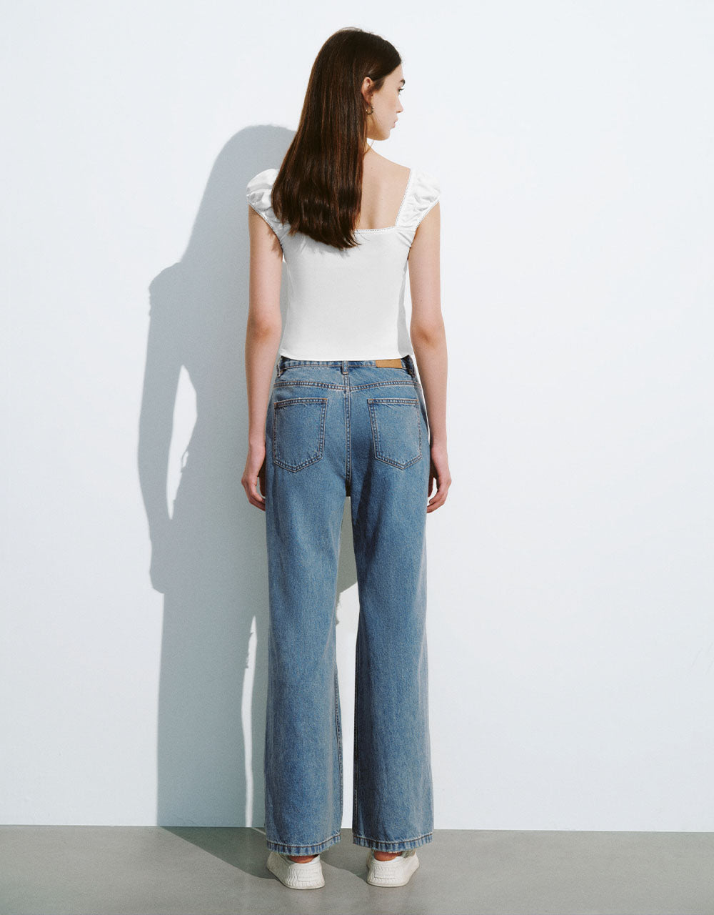 Puff Sleeve Skinny T-Shirt