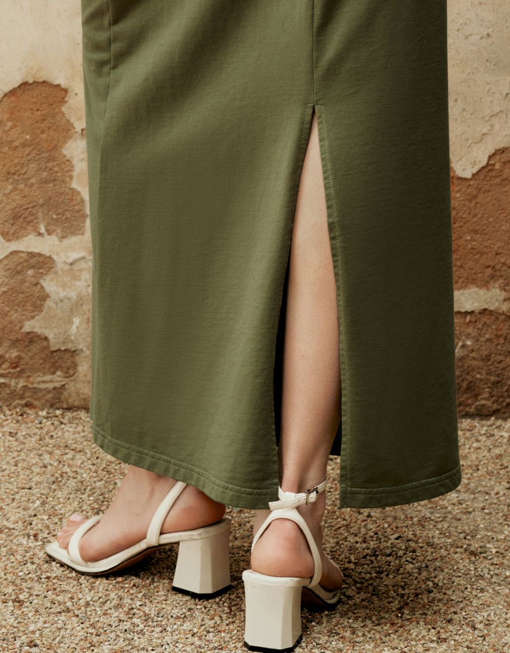 Drawstring Waist A-Line Skirt