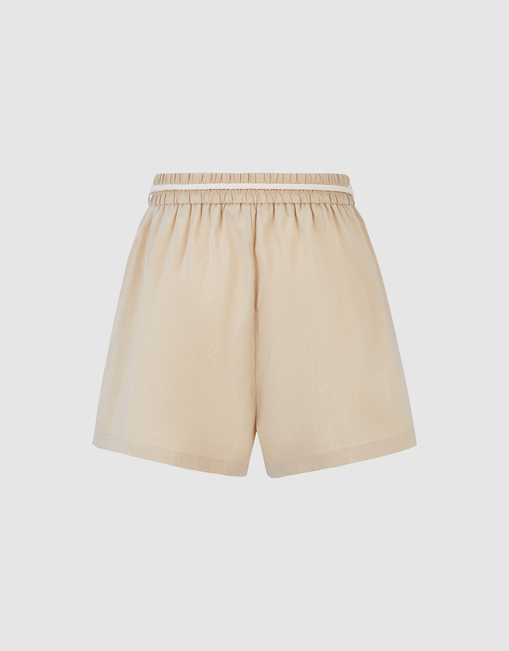 Elastic Waist Shorts With Rope