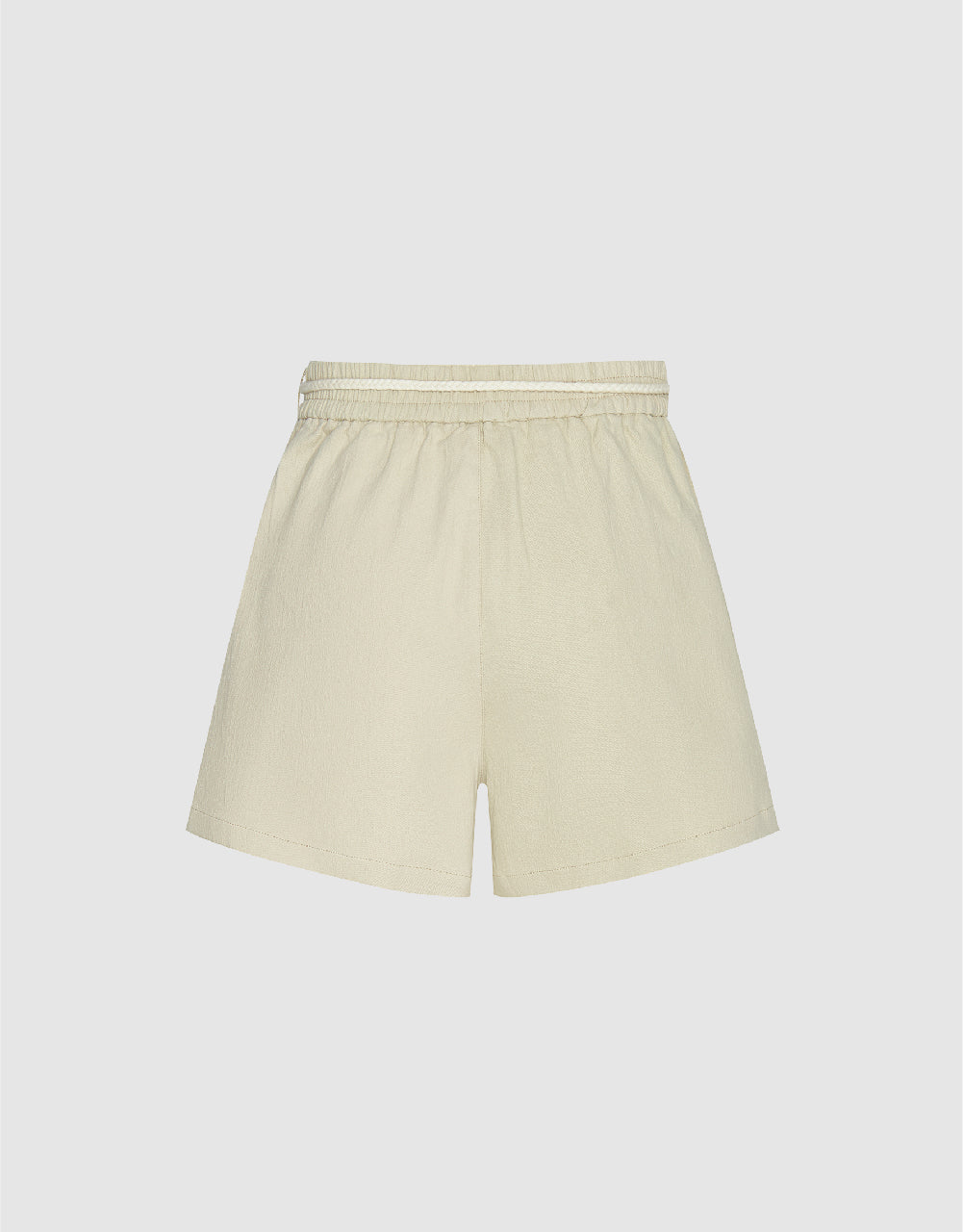 Elastic Waist Shorts With Rope