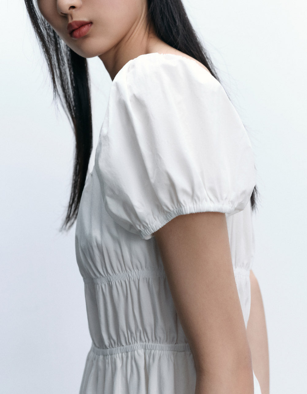 Square-cut Collar Skater Dress