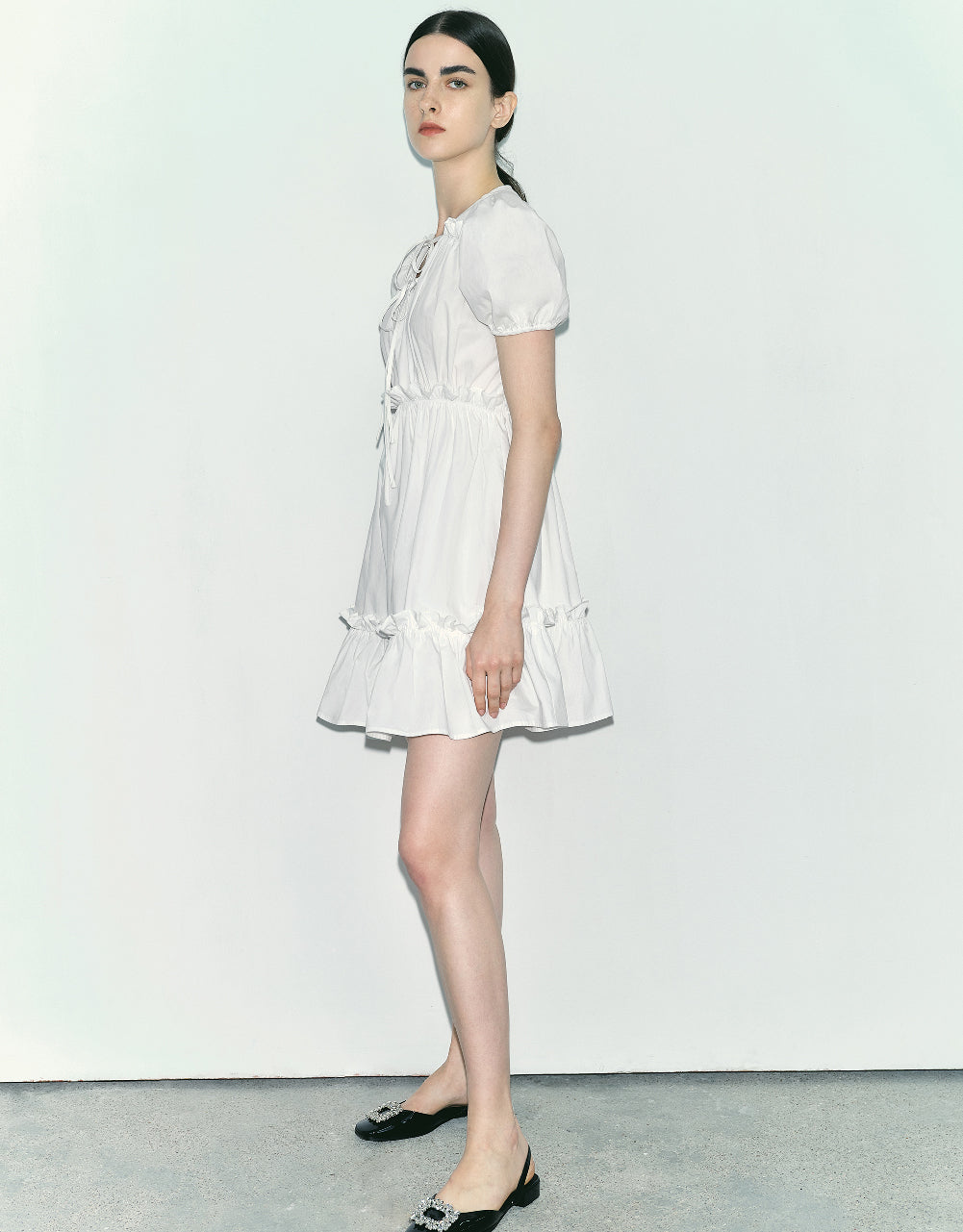 Tie Front A-Line Dress