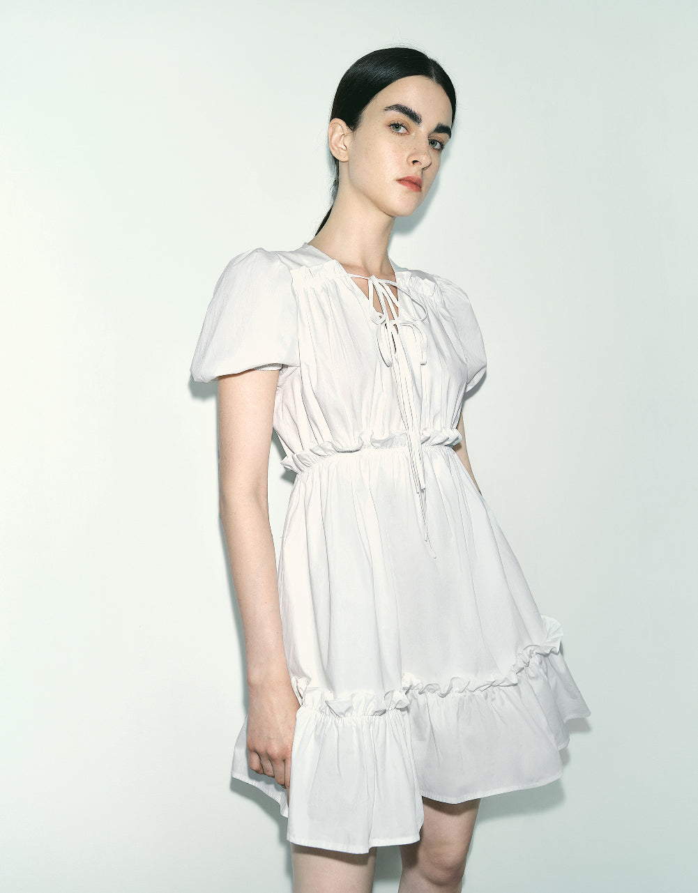 Tie Front A-Line Dress