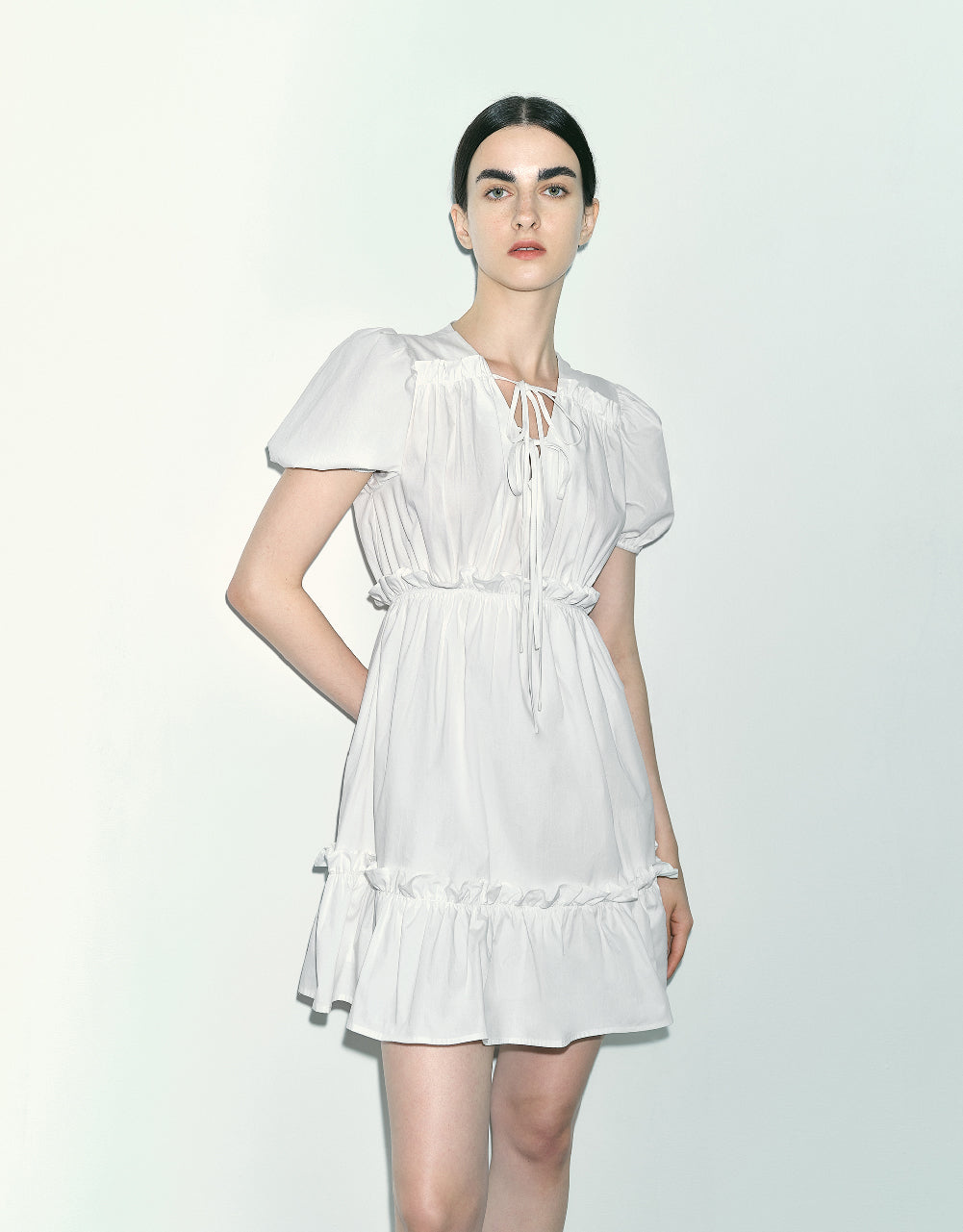 Tie Front A-Line Dress