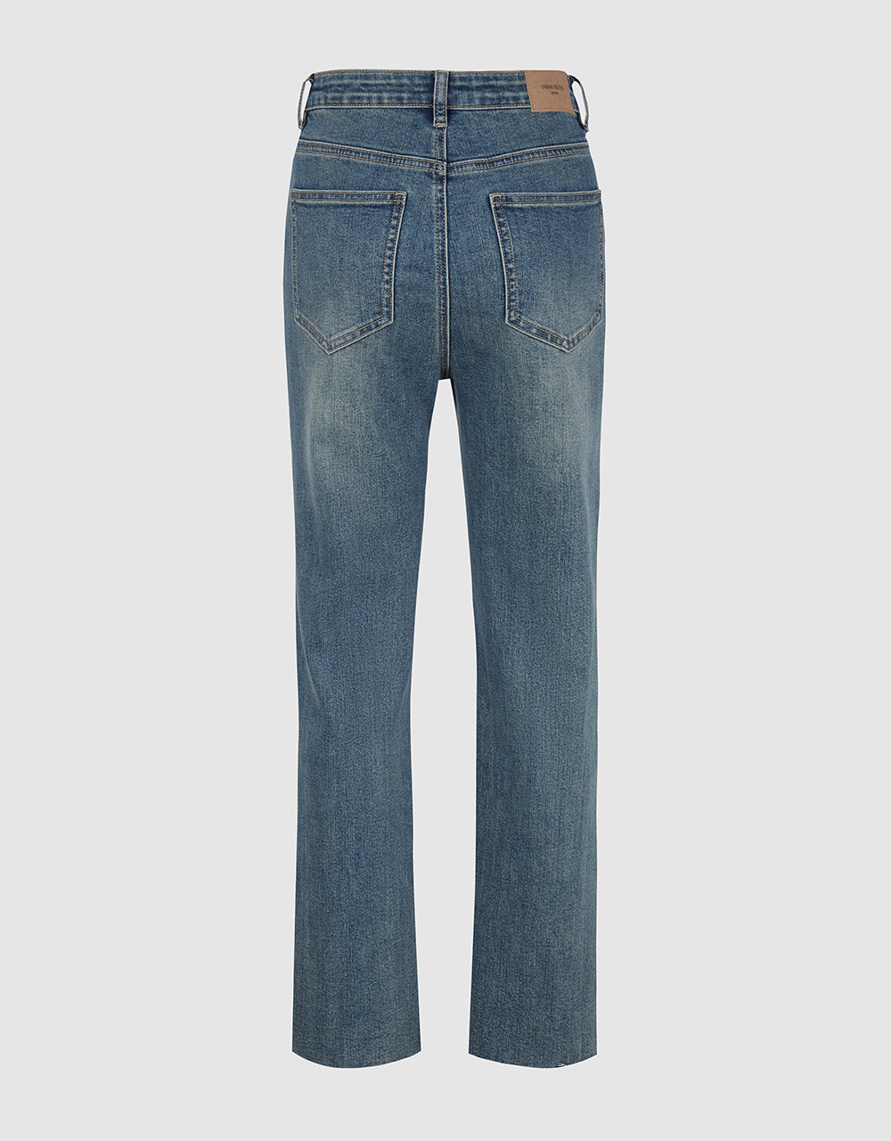 Split Hem Skinny Straight Jeans