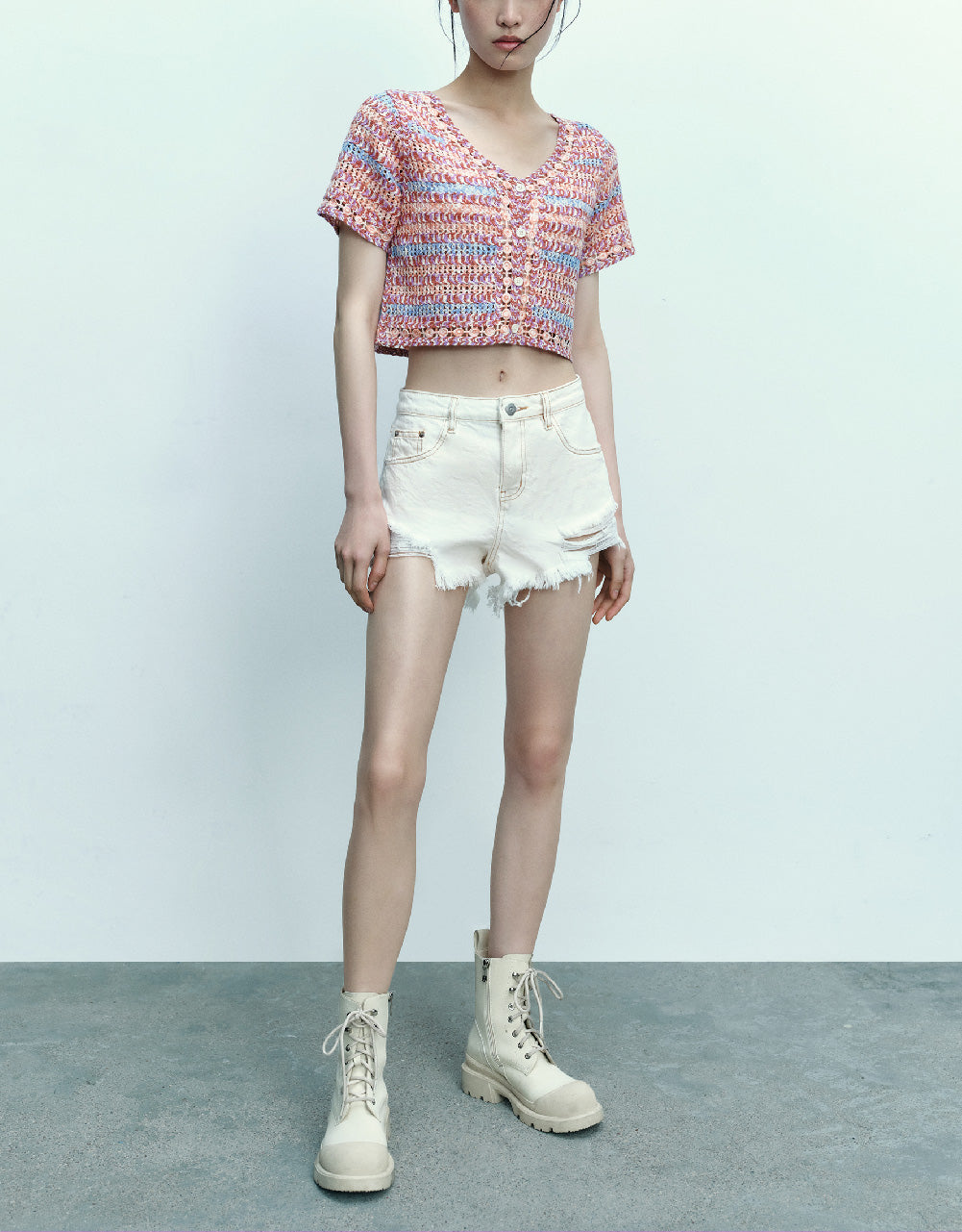 Raw Hem Denim Shorts