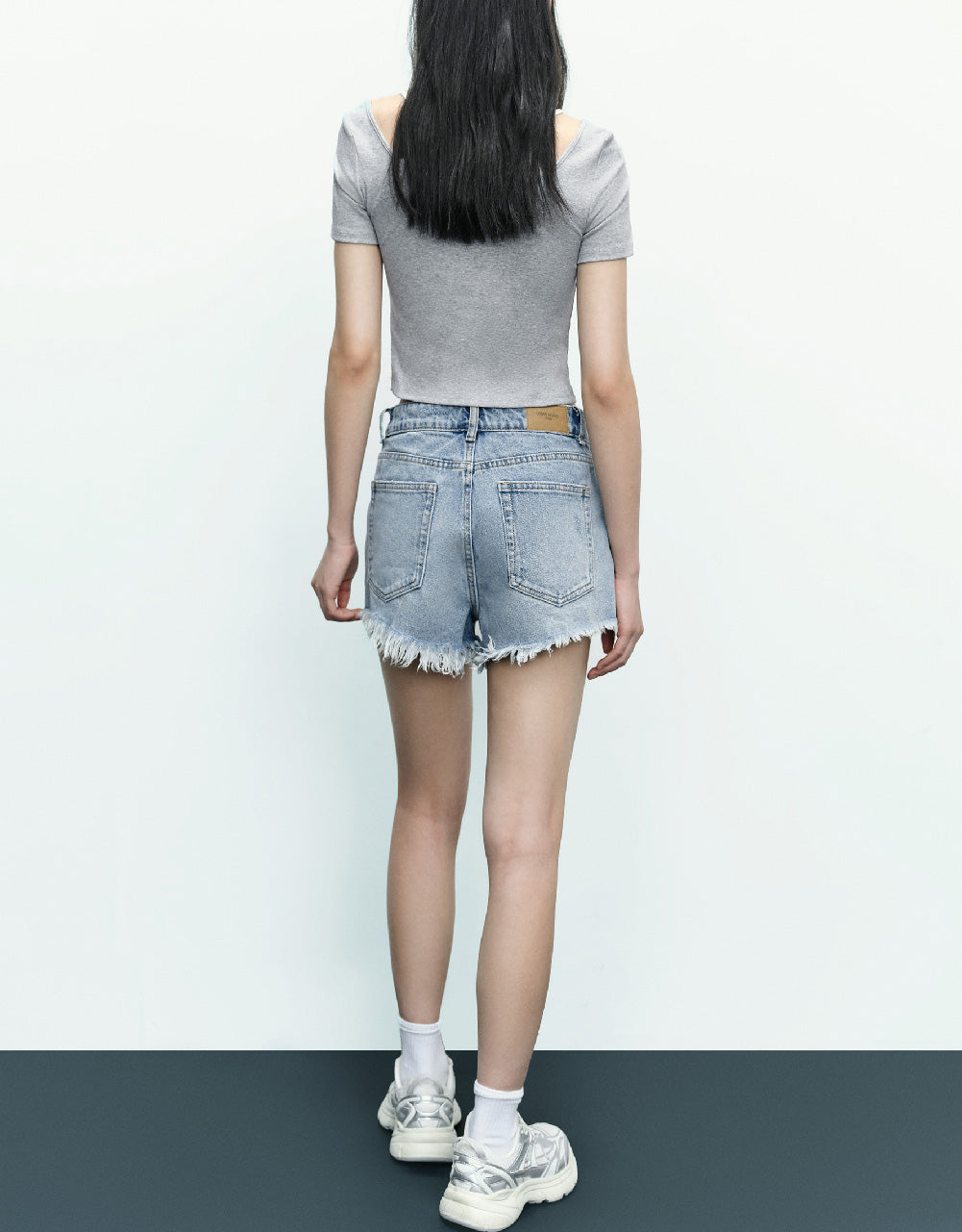 Raw Hem Denim Shorts