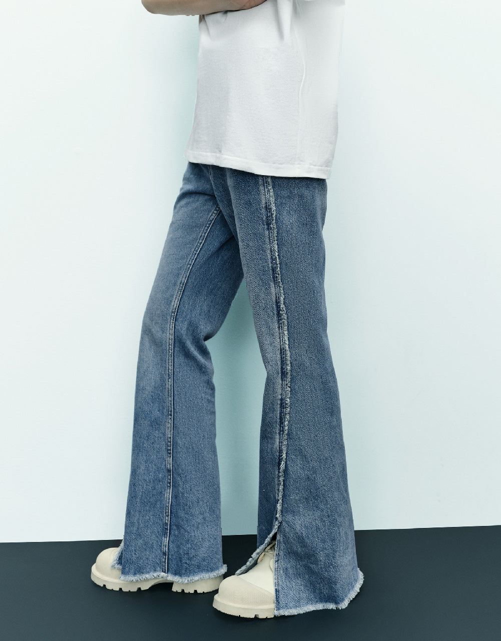 Raw Seam Flare Jeans