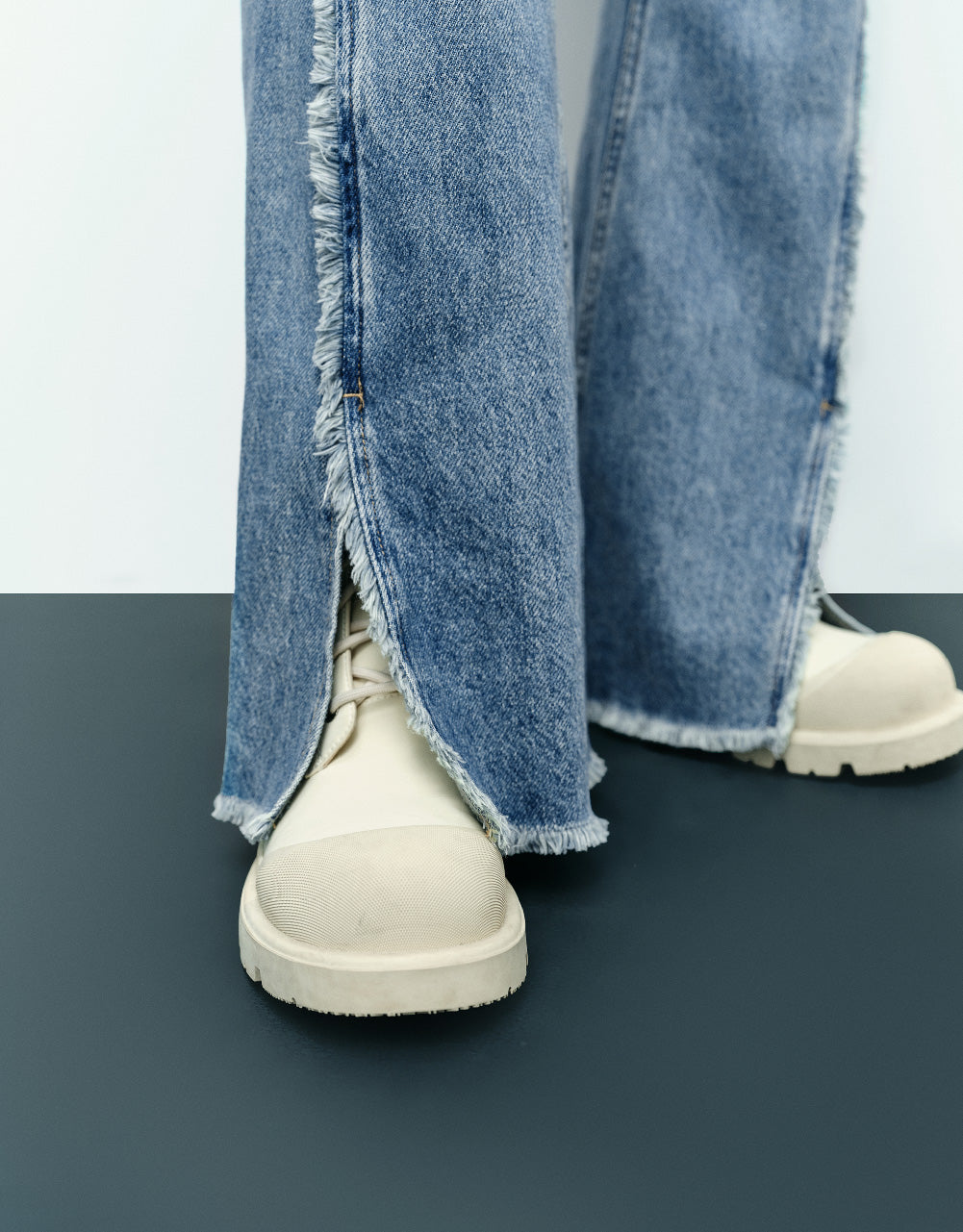 Raw Seam Flare Jeans