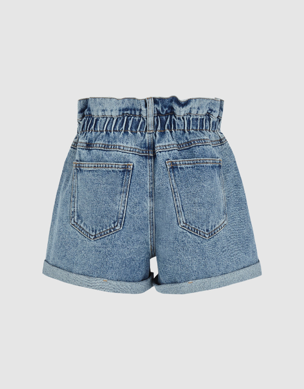 Rolled Up Hem Denim Shorts