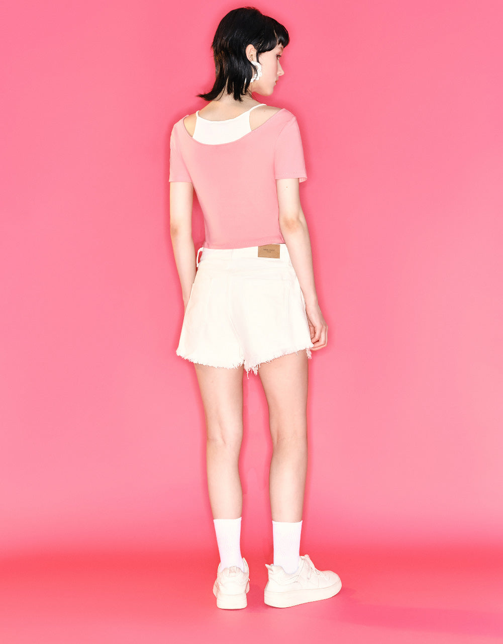Raw Hem Denim Shorts