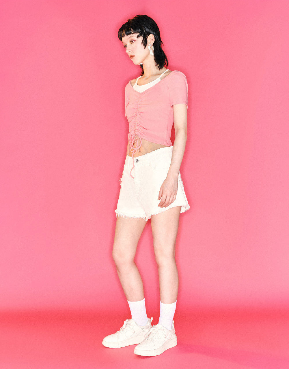 Raw Hem Denim Shorts