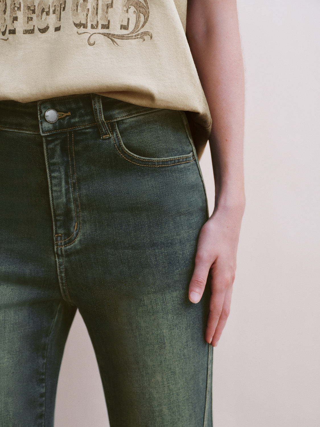 Split Hem Flare Jeans