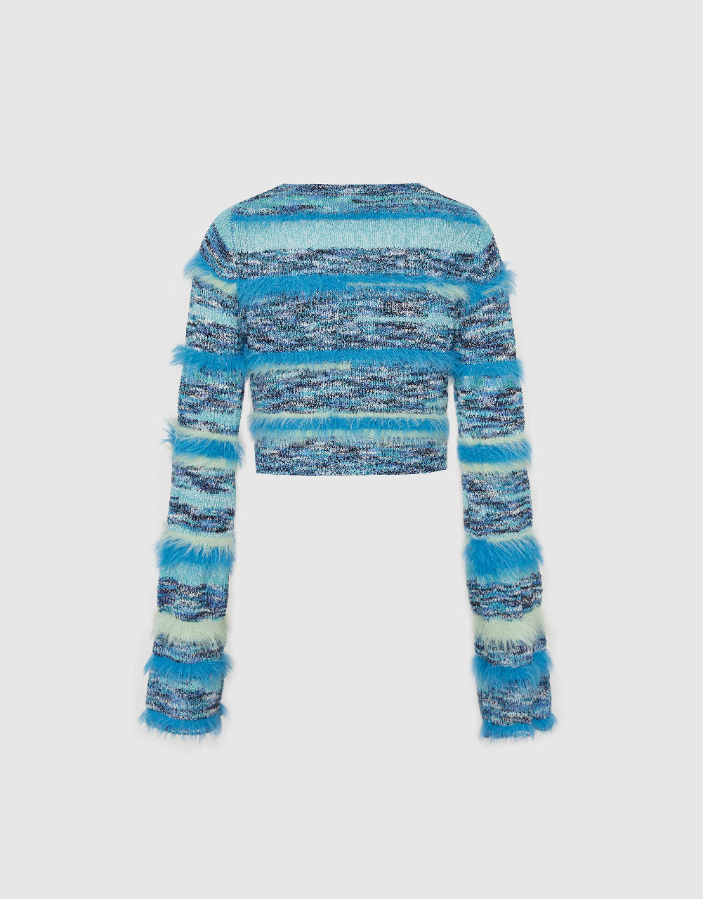 Tie Front Striped Knitted Cardigan