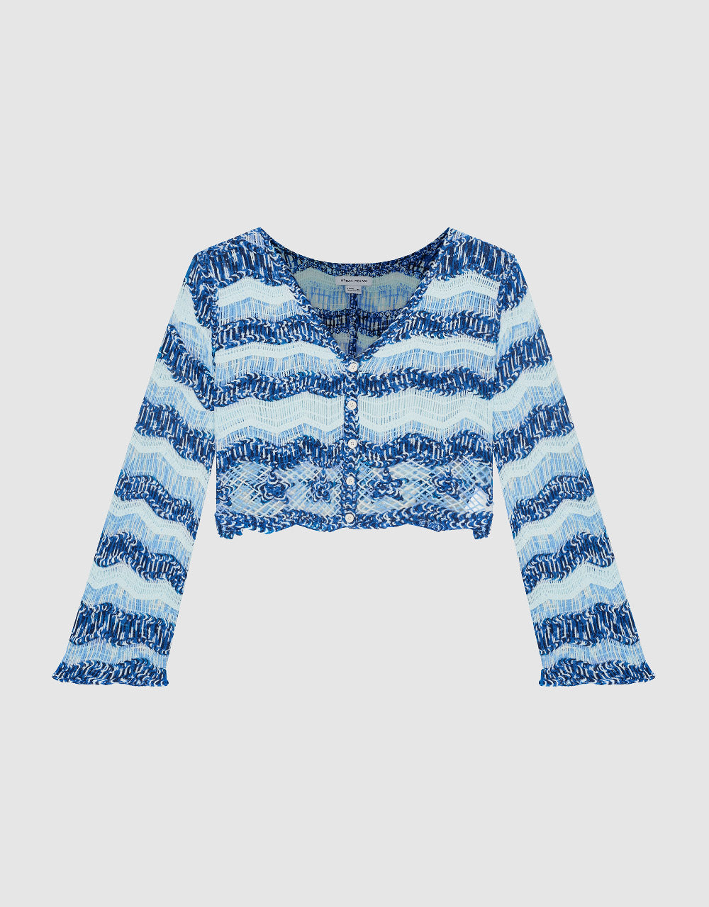 Striped V-Neck Knitted Cardigan