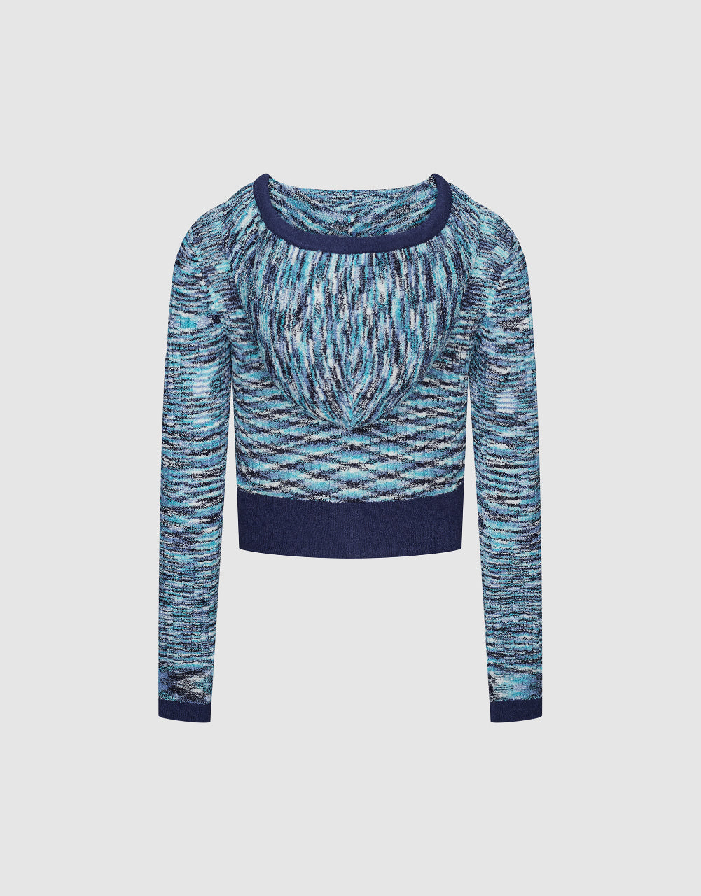 Printed Hooded Knitted Cardigan