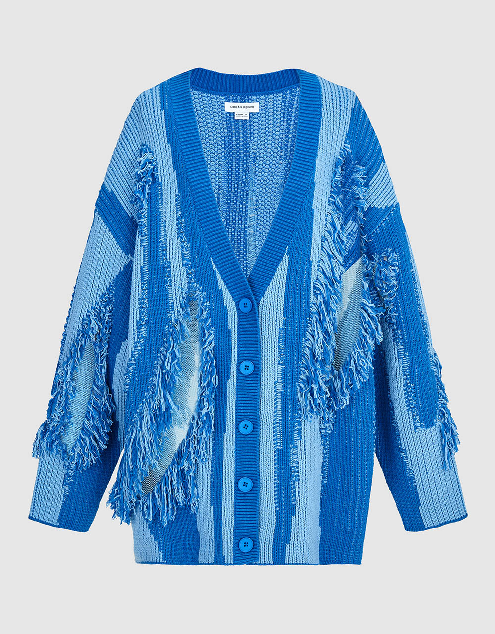 Loose Crew Neck Knitted Cardigan