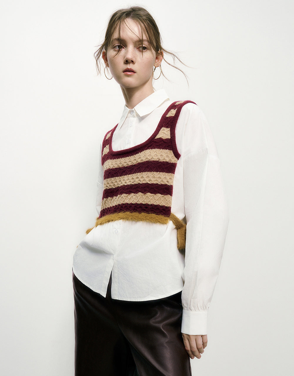 2 In 1 Straight Knitted T-Shirt