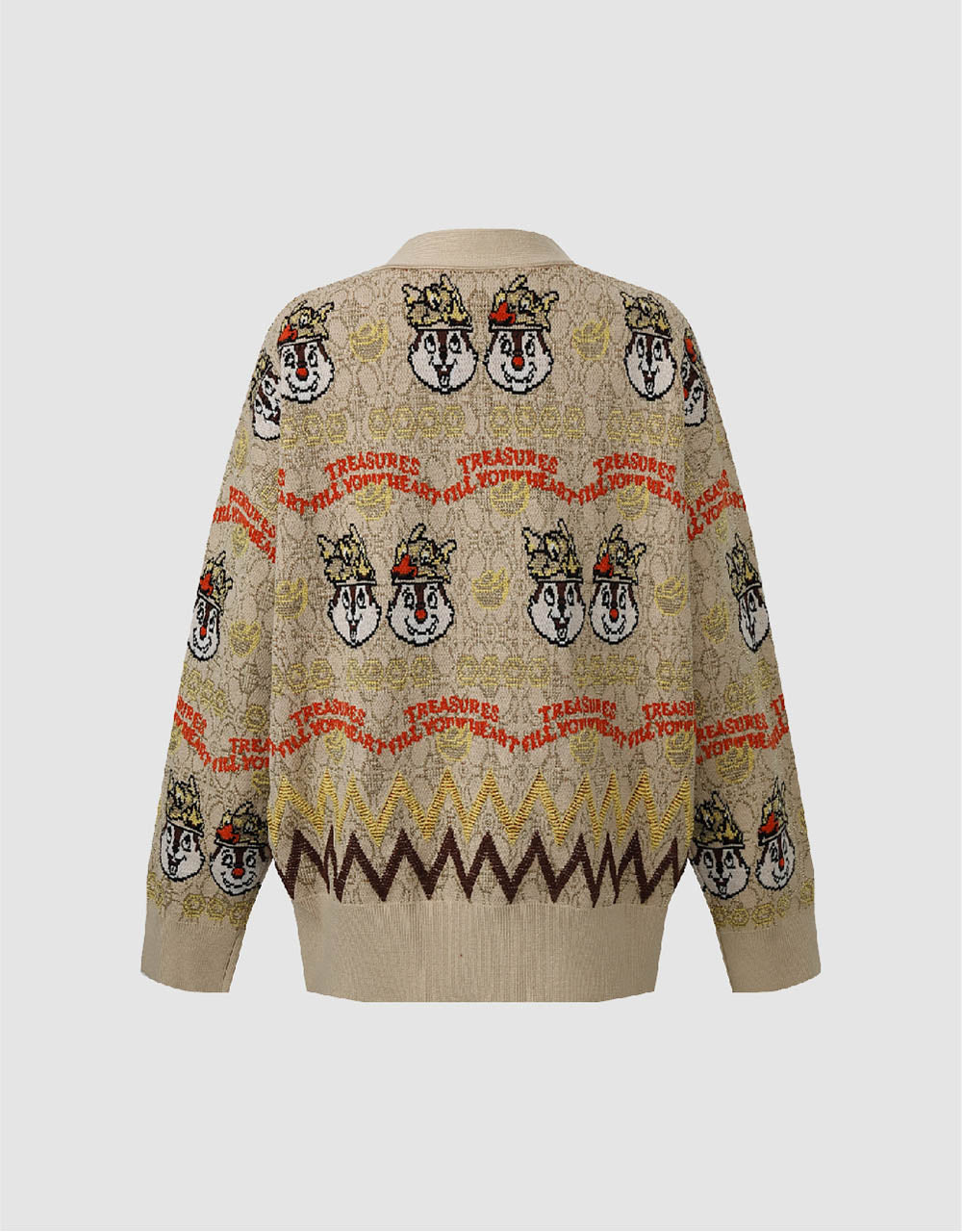 Drop Shoulder Sleeve V-Neck Knitted Cardigan