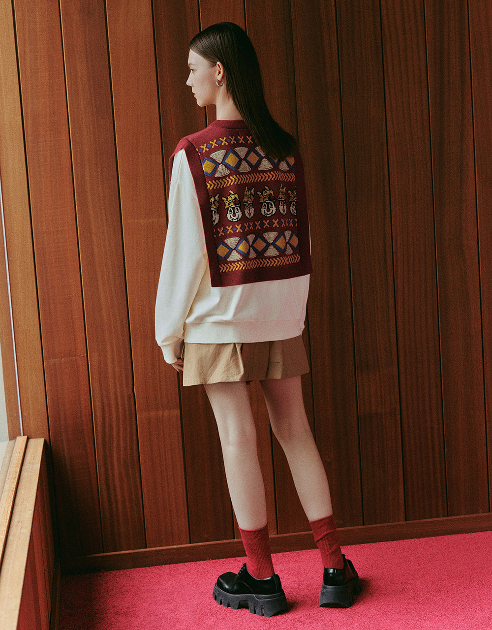 2 In 1 Crew Neck Knitted T-Shirt