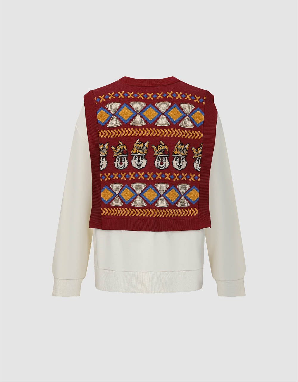 2 In 1 Crew Neck Knitted T-Shirt