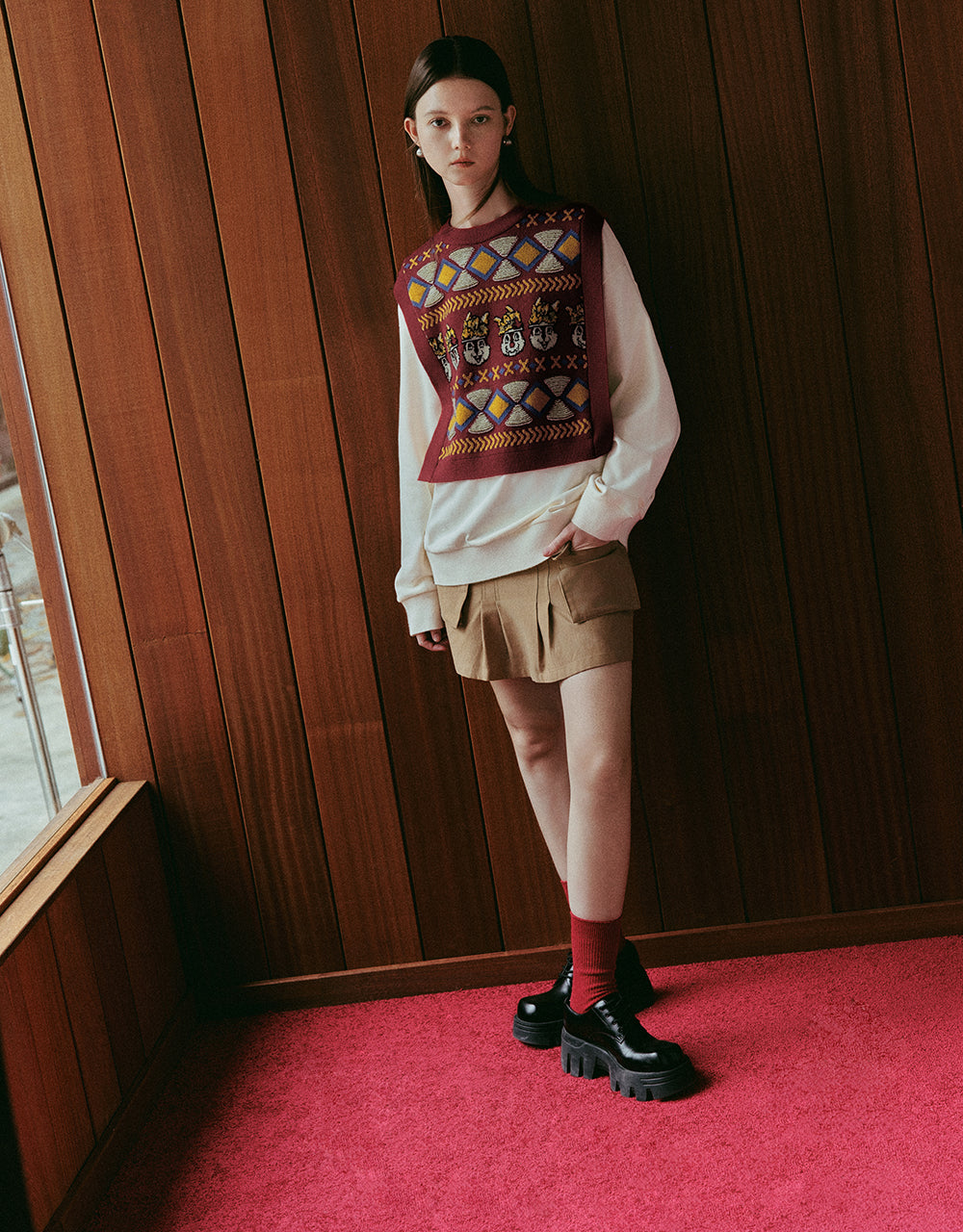 2 In 1 Crew Neck Knitted T-Shirt