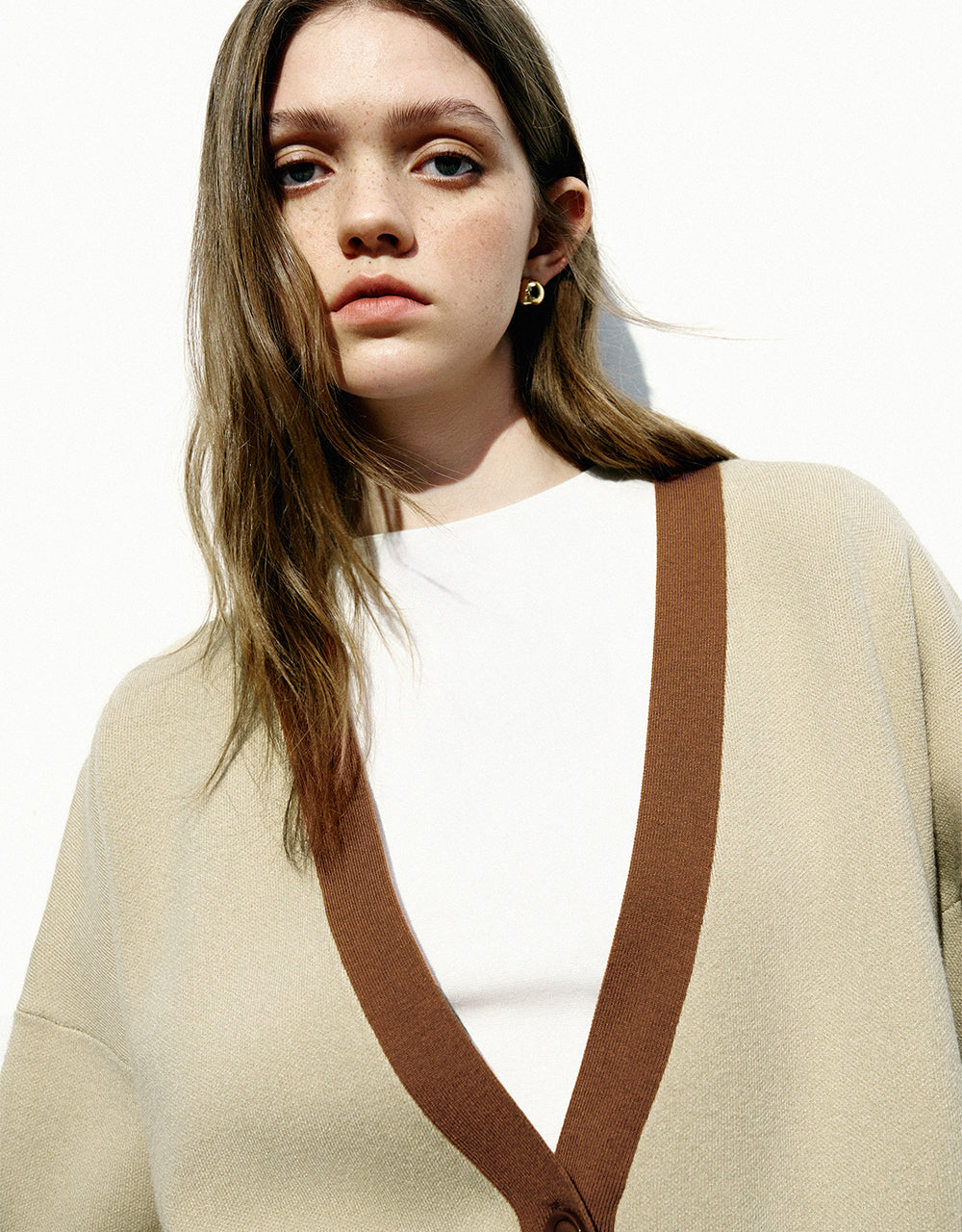 Cartoon V-Neck Knitted Cardigan