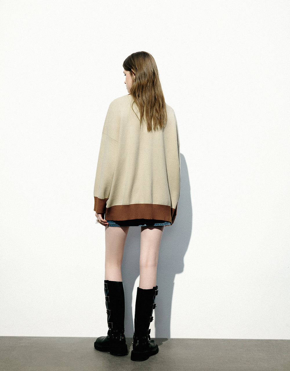 Cartoon V-Neck Knitted Cardigan