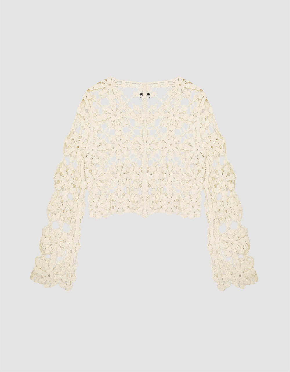 Crochet V-Neck Knitted Cardigan