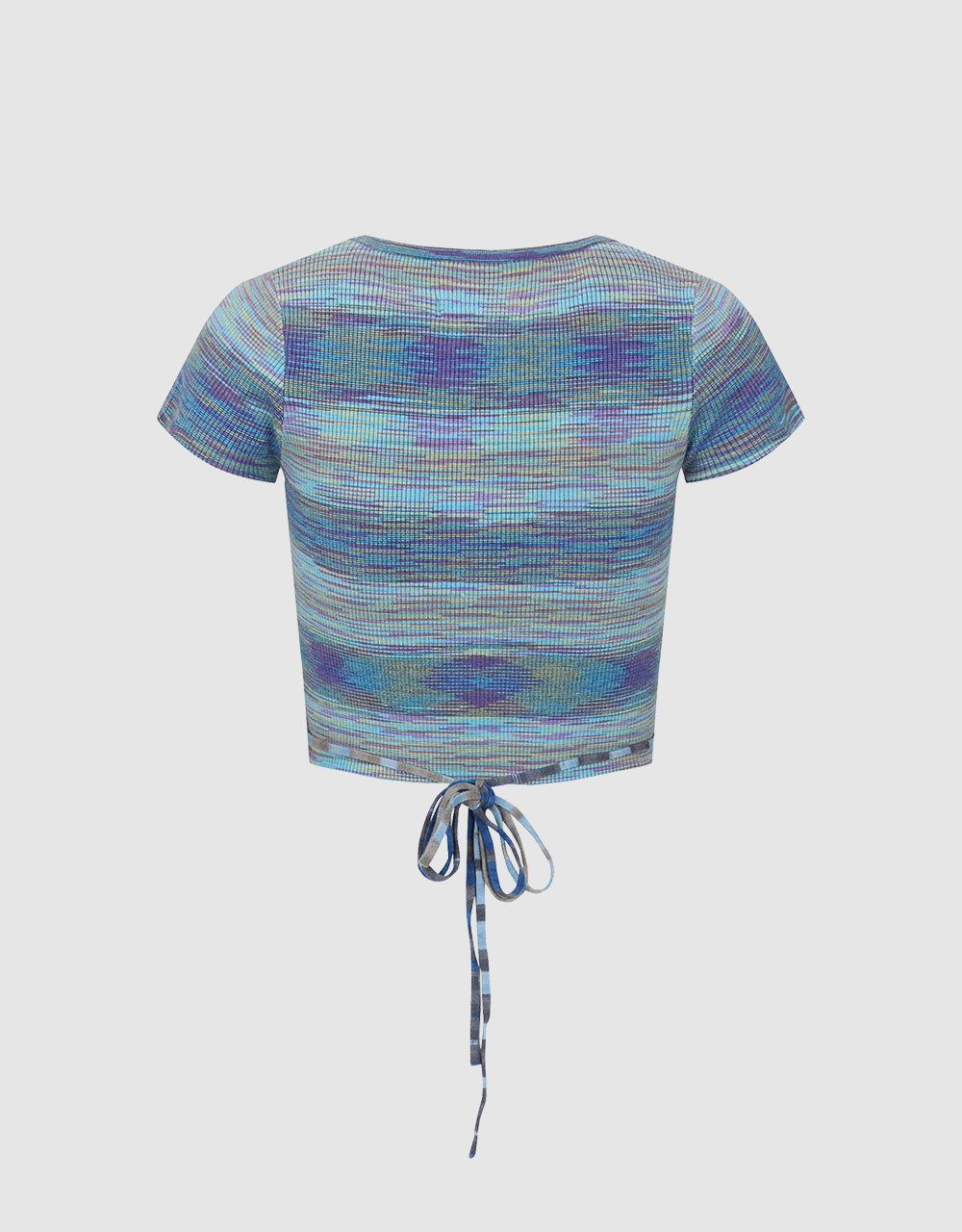 U Neck Skinny Knitted T-Shirt