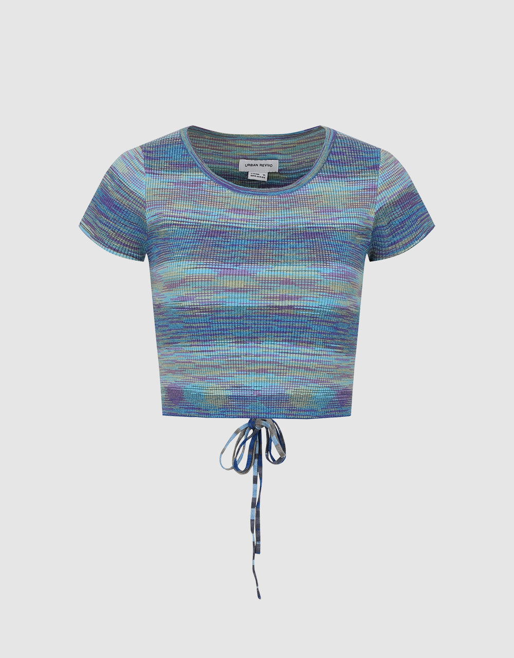 U Neck Skinny Knitted T-Shirt