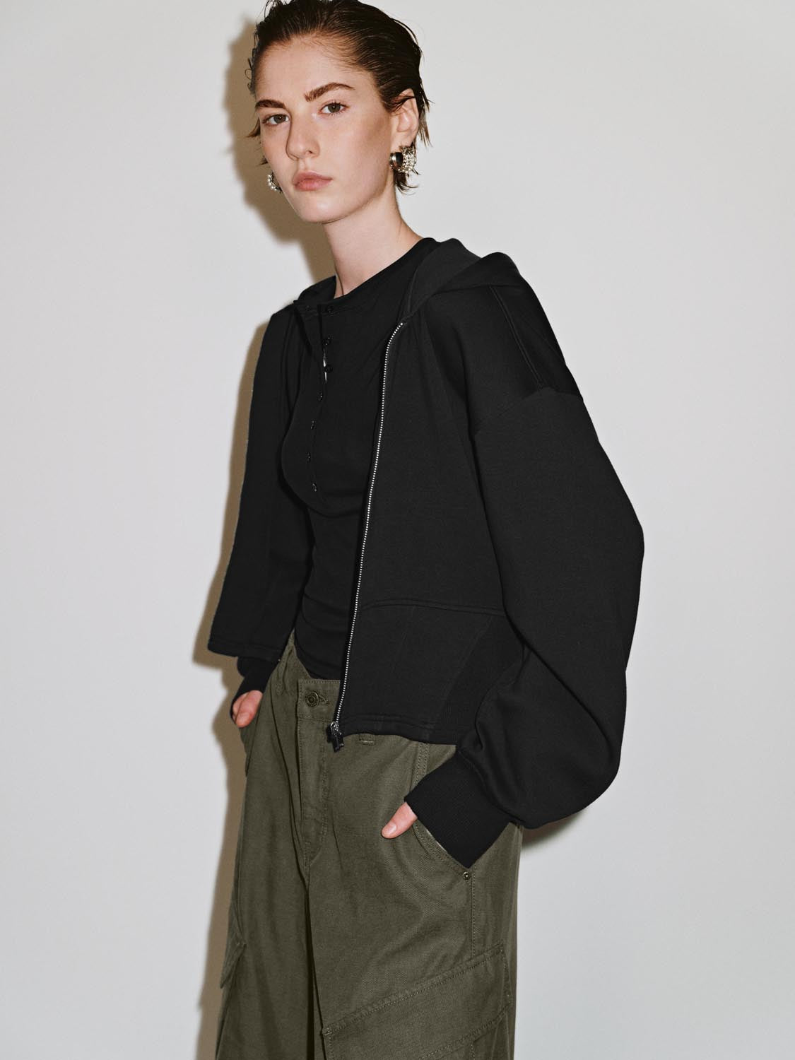Balloon Sleeve Large Collar Jackets