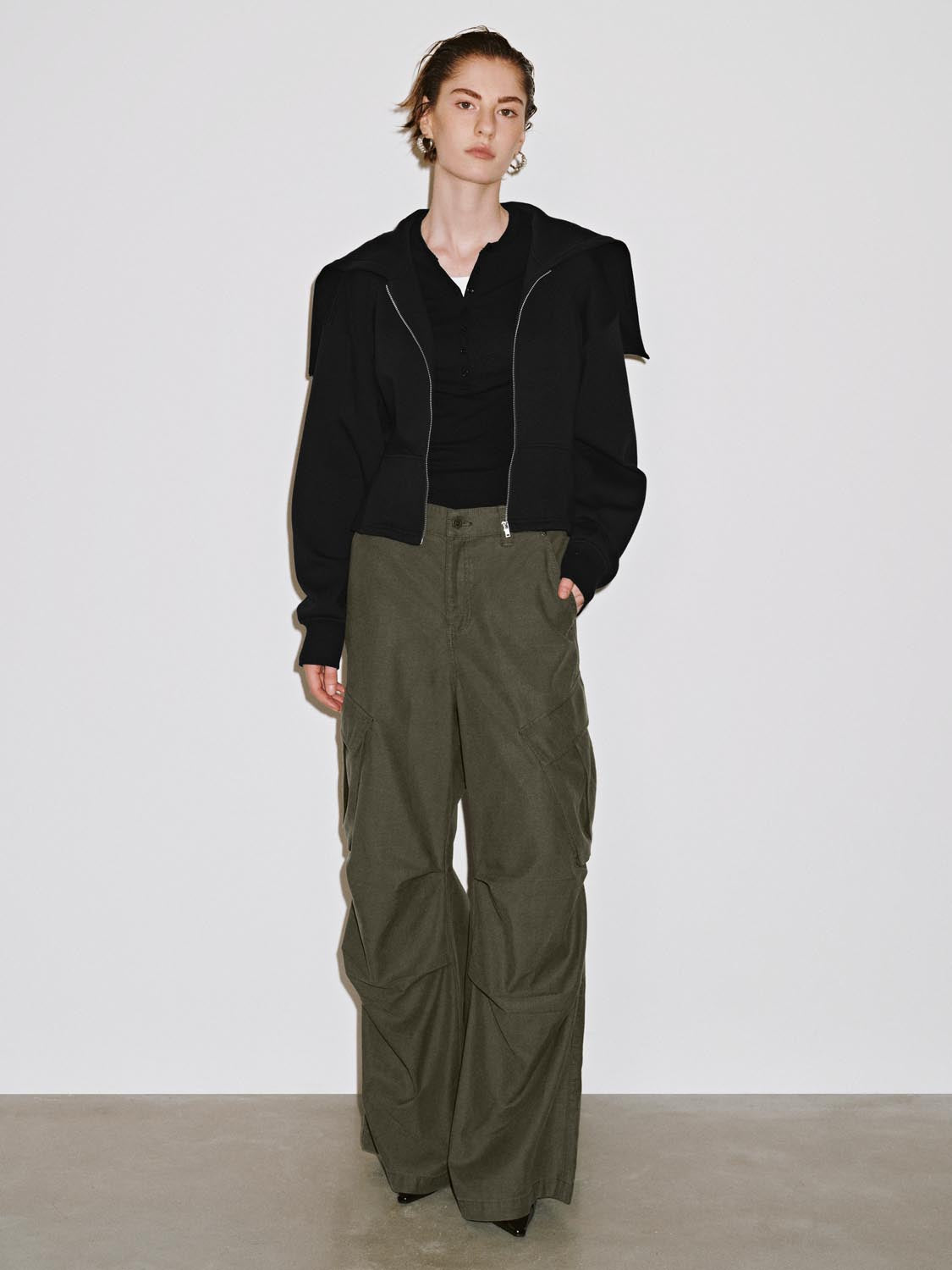 Balloon Sleeve Large Collar Jackets