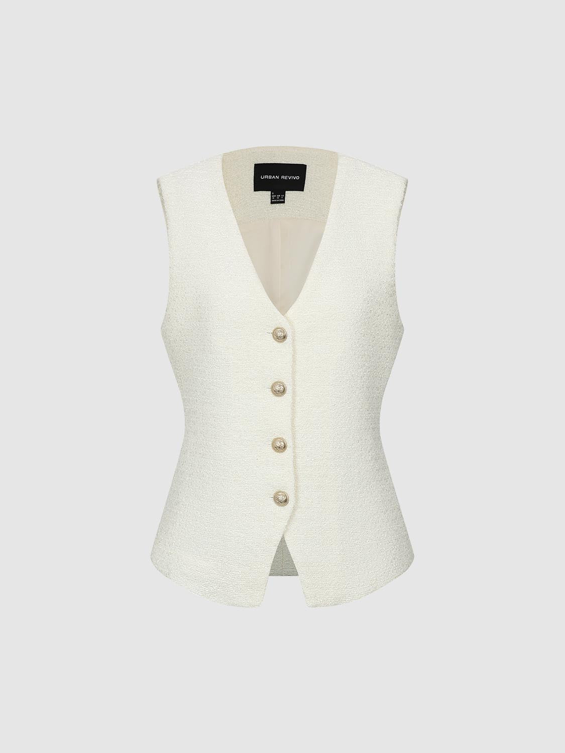 Tweed Button Up Vests