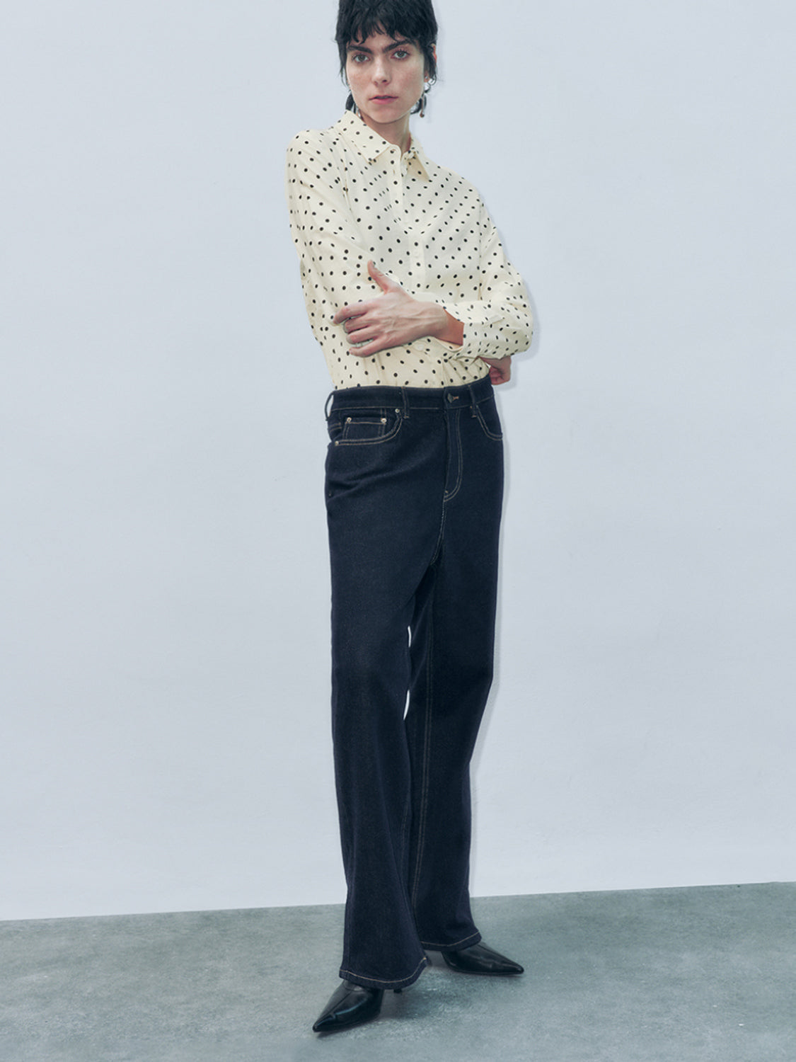 Polka Dot Button Up Shirts