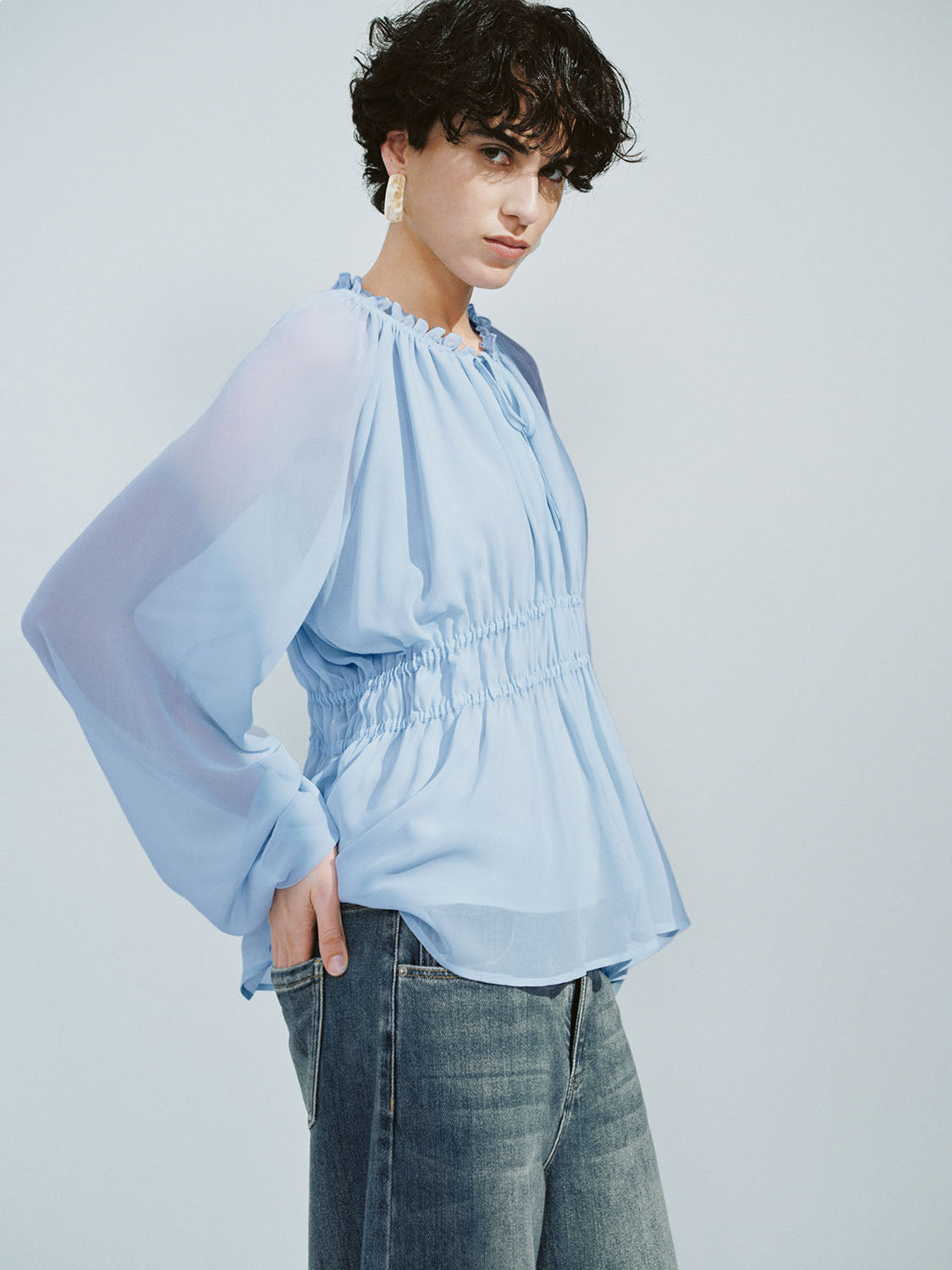 Shirred Overhead Shirt