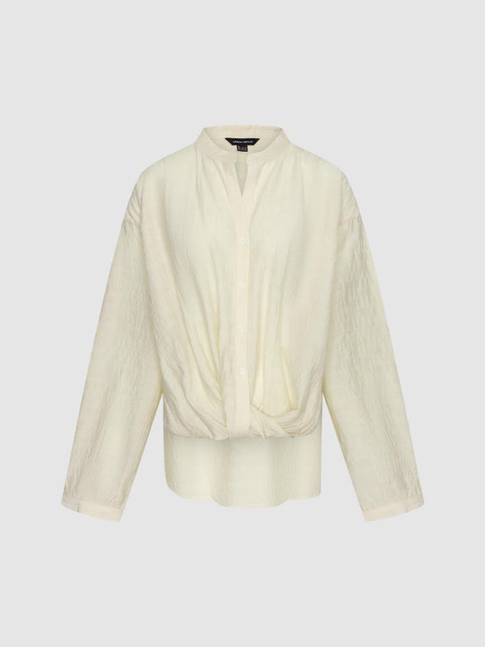 Collarless Crew Neck Shirts