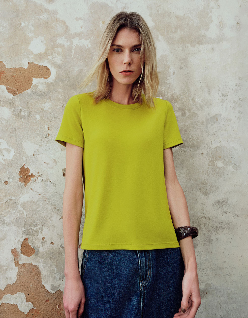 Crew Neck Straight T-Shirt