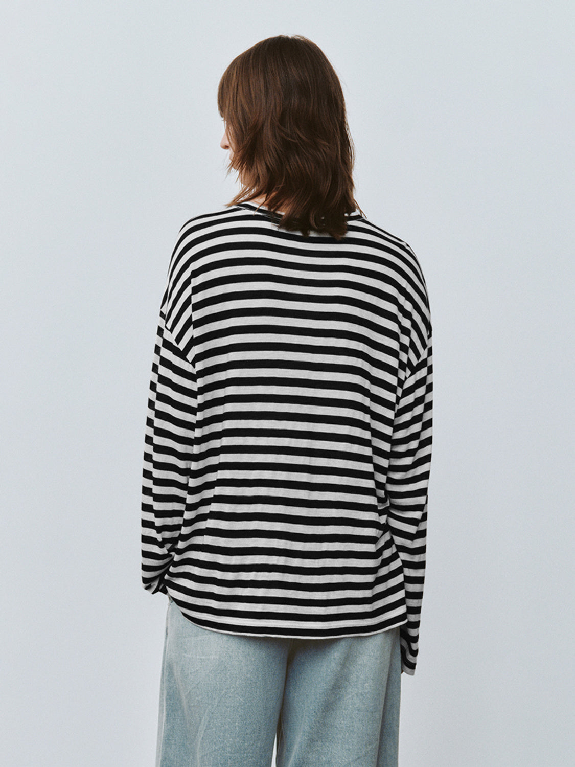 Striped Crew Neck Loose T-Shirt