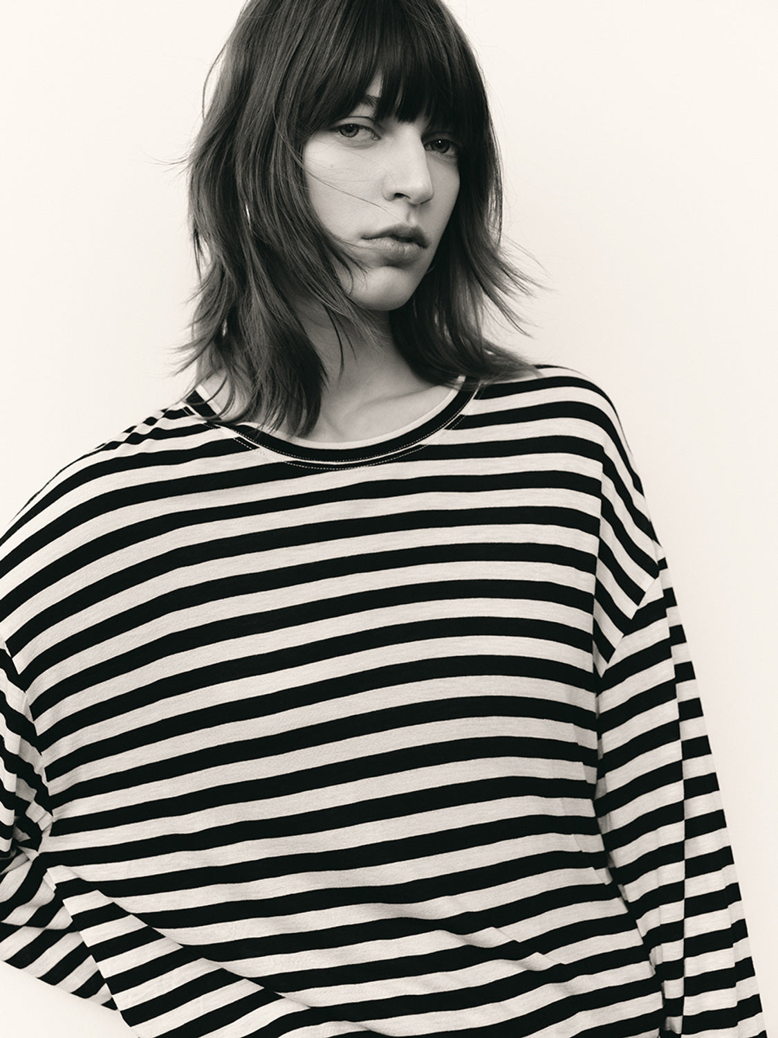 Striped Crew Neck Loose T-Shirt