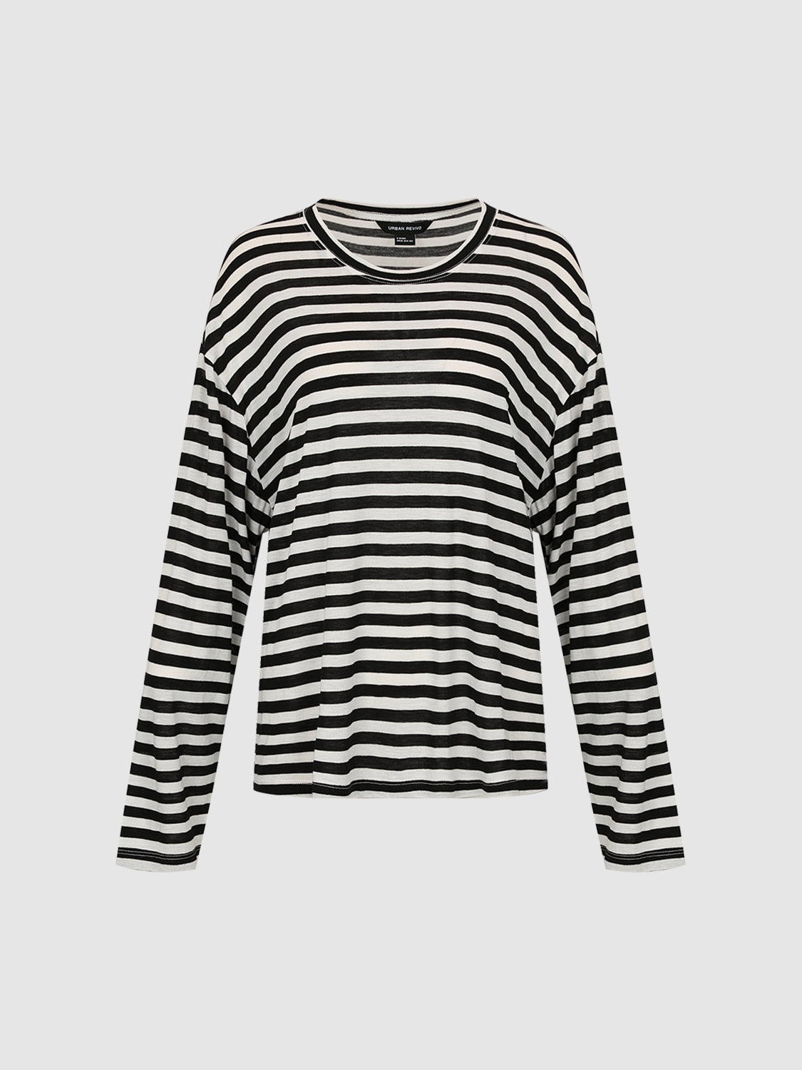 Striped Crew Neck Loose T-Shirt